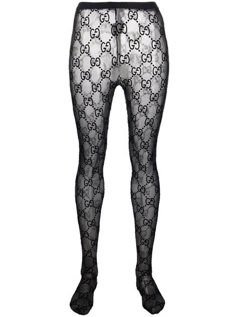 gucci logo tights|Gucci distressed tights.